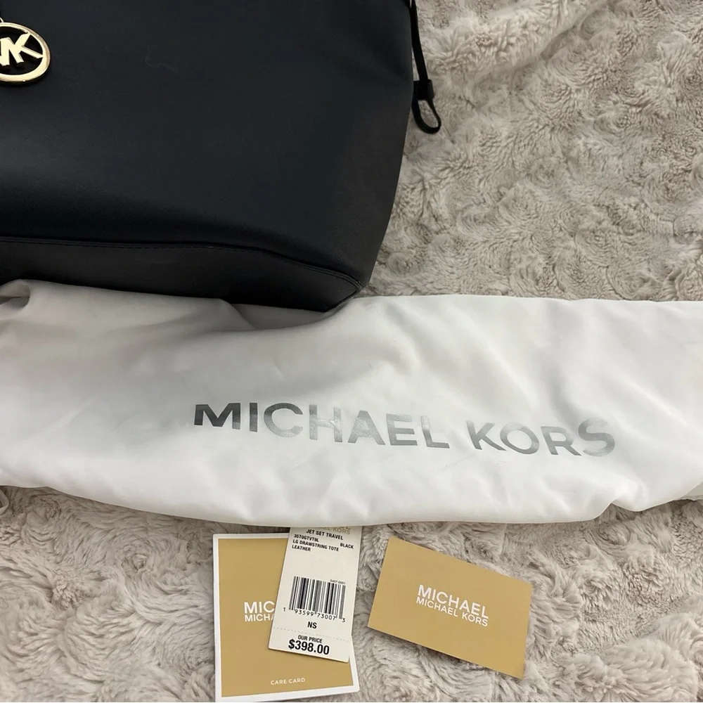 Michael Kors Black Leather Tote Bag - Picture 4 of 5